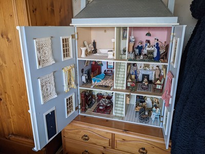 Lot 225 - Dolls House with Furniture and other Accessories