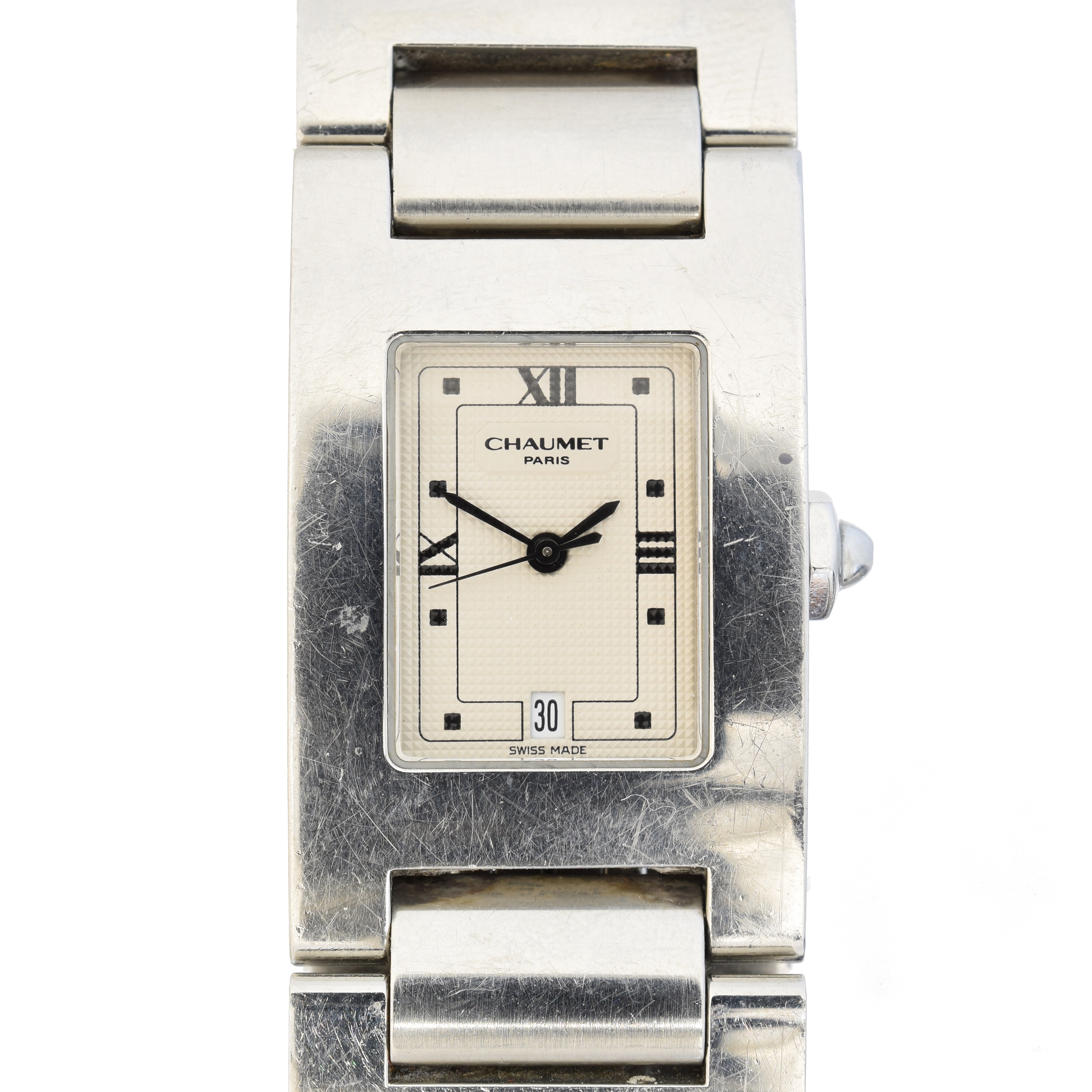 Lot 43 - A stainless steel Chaumet Etanche 30m watch,