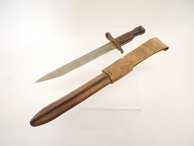 Lot 292 - Ross Rifle bayonet and scabbard