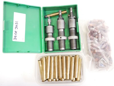 Lot 218 - RCBS 38-72 reloading dies, with cases and bullets