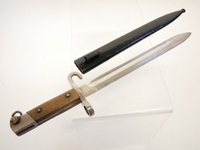 Lot 291 - Austro-Hungarian Mannlicher M95 bayonet and scabbard