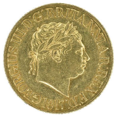 Lot 9 - King George III, Sovereign, 1817, gVF.