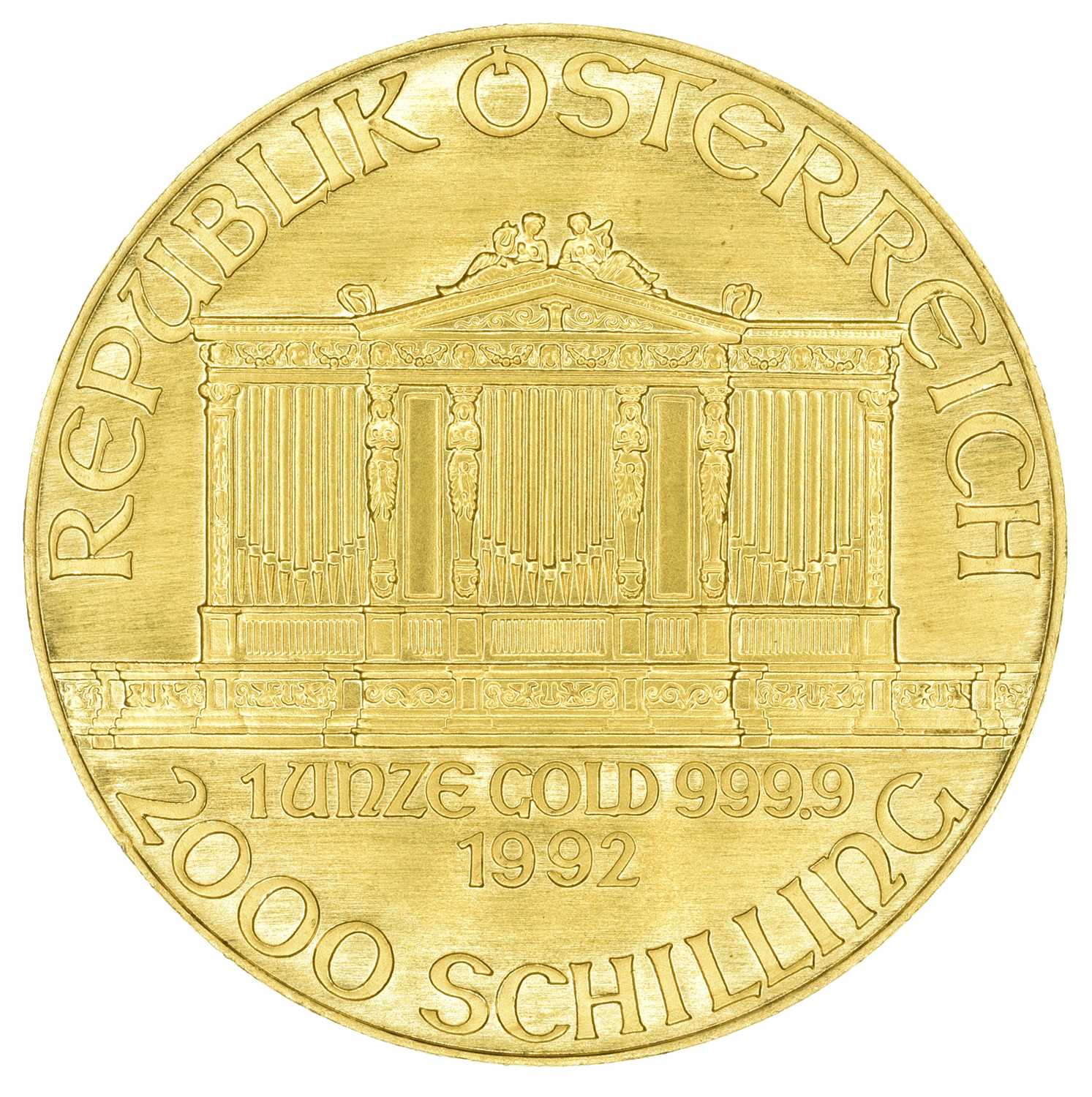 Lot 63 - Austria, 2000 Schilling, Weiner Philharmoniker gold medallion.
