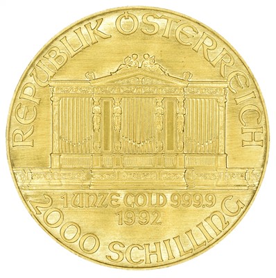 Lot 63 - Austria, 2000 Schilling, Weiner Philharmoniker gold medallion.