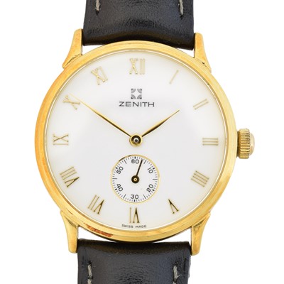 Lot 163 - An 18ct gold Zenith watch