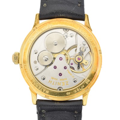 Lot 163 - An 18ct gold Zenith watch