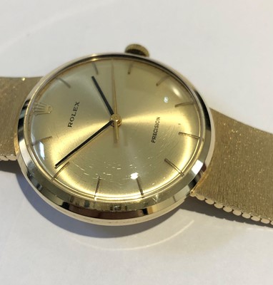 Lot 144 - A 1970s 14ct gold Rolex Precision watch