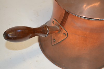 Lot 272 - 19th century copper chocolate pot and three others