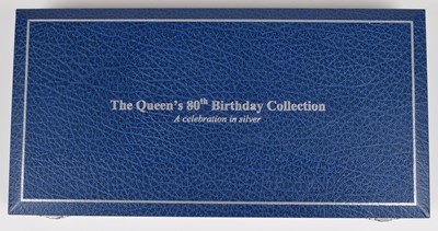 Lot 41 - Royal Mint, "The Queen`s 80th Birthday Collection, A Celebration in Silver" Proof Set, 2006.