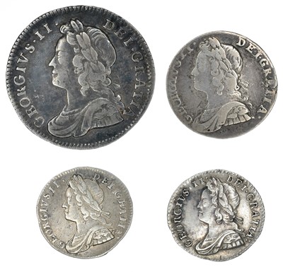 Lot 2 - King George I and II Maundy silver coins (9).
