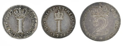 Lot 3 - King George III Maundy silver coins (7).