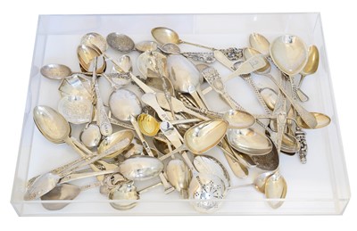 Lot 153 - A large selection of silver and white metal flatware