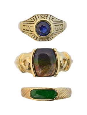 Lot 64 - Three gem-set dress rings