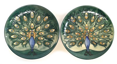 Lot 137 - Two Moorcroft Limited Edition 1994 Peacock year plates