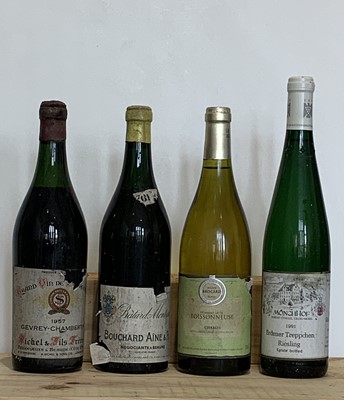 Lot 4 - 4 Bottles Mixed Lot Mature Red and White Burgundy with Estate Mosel Wine