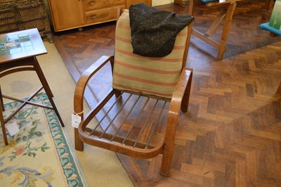 Lot 264 - 1930's Lamda oak framed single armchair