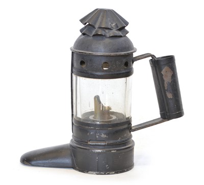 Lot 271 - Victorian toleware night watchman's lamplighter