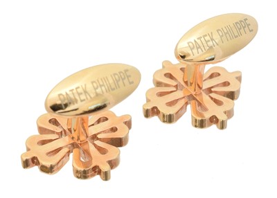 Lot 92 - A pair of Patek Philippe gold plated cufflinks