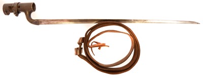 Lot 351 - P53 bayonet and a leather sling.