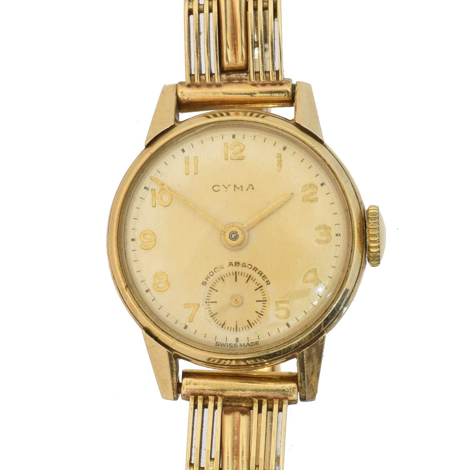 Lot 85 - A 9ct gold Cyma manual wind ladies wristwatch