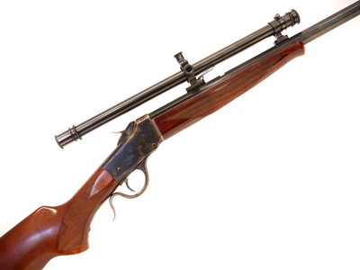 Lot 94 - Uberti .22lr low wall rifle with MVA B5 scope LICENCE REQUIRED