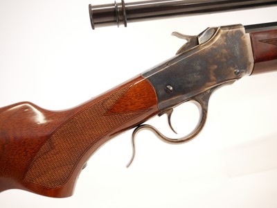 Lot 94 - Uberti .22lr low wall rifle with MVA B5 scope LICENCE REQUIRED