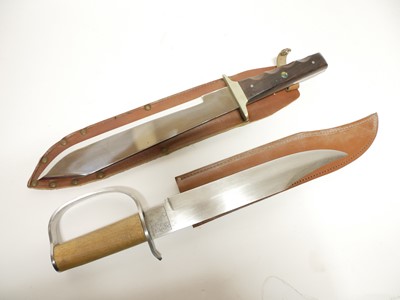 Lot 353 - Alamo Bowie knife and a replica CSA knife