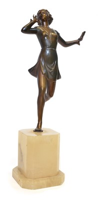 Lot 25 - Art Deco Spelter Figure of a Woman Dancing