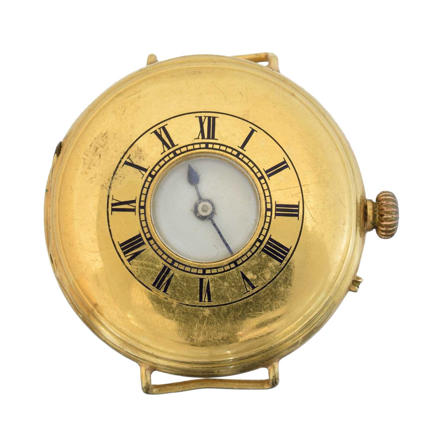 Lot 166 - An 18ct gold half hunter pocket watch by Hunt & Roskell