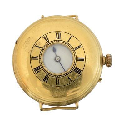 Lot 166 - An 18ct gold half hunter pocket watch by Hunt & Roskell