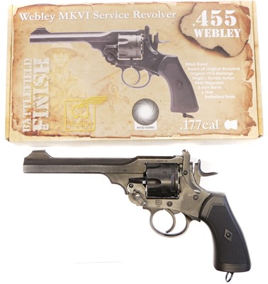 Lot 179 - Webley MkVI air pistol revolver