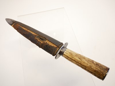 Lot 348 - Early spear point knife probably British /Scottish