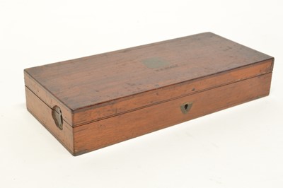 Lot 257 - 19th Century mahogany cased field surgeons kit by Arnold & Sons
