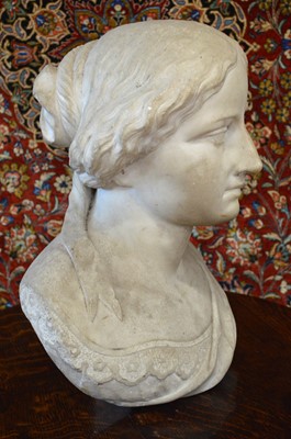Lot 66 - Mid-19th century carved marble bust