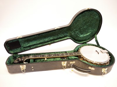 Lot 158 - Clifford Essex Paragon five string banjo in case
