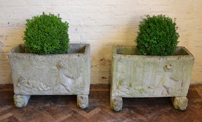 Lot 424 - Two reconstructed stone garden troughs