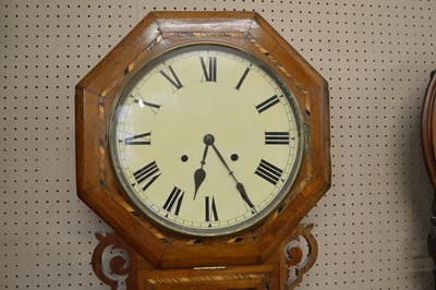 Lot 287 - Late 19th-century American wall clock