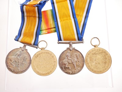 Lot 298 - Two WW1 medal pairs awarded to Private C.A. Kinsey and R. Luke.