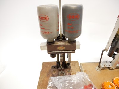 Lot 250 - Two shotgun reloading presses and various wads and accessories LICENCE MAY BE REQUIRED