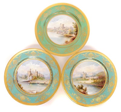 Lot 187 - Pair of Minton plaques and one other similar