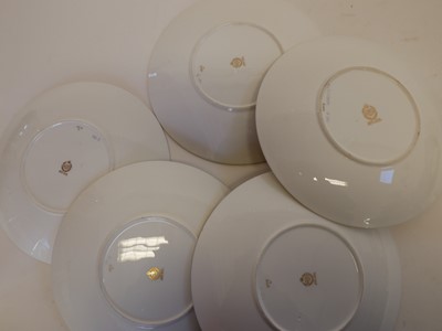 Lot 188 - Set of five Minton cabinet plates