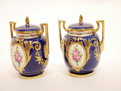 Lot 211 - Pair of Minton lidded vases