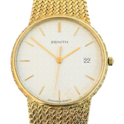 Lot 162 - A 9ct gold Zenith wristwatch