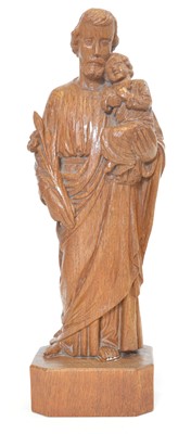 Lot 251 - Mouseman carved religious statue of Saint Anthony of Padua