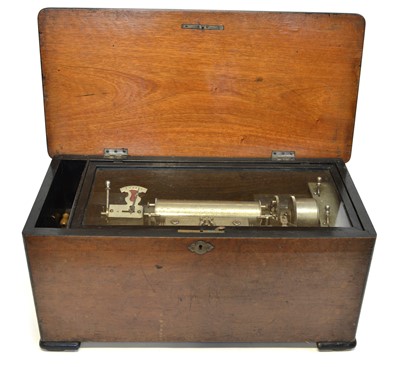 Lot 259 - Mid 19th century musical box