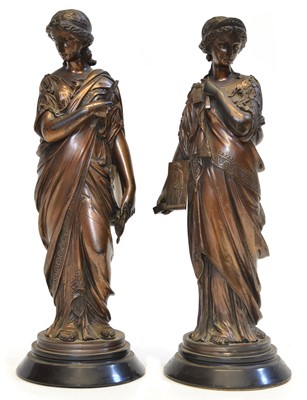 Lot 111 - Two classical female bronzes