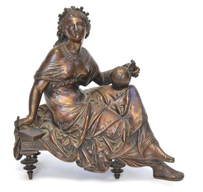 Lot 112 - Bronze figure of Urania