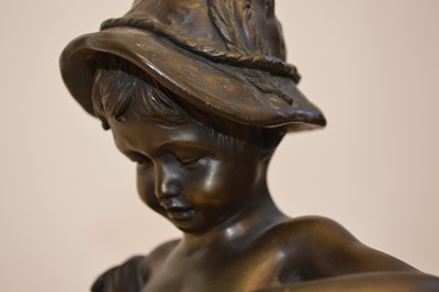 Lot 113 - Bronze figure of a young boy