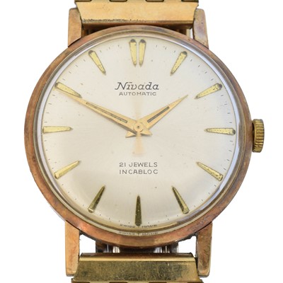 Lot 203 - A 9ct gold Nivada wristwatch