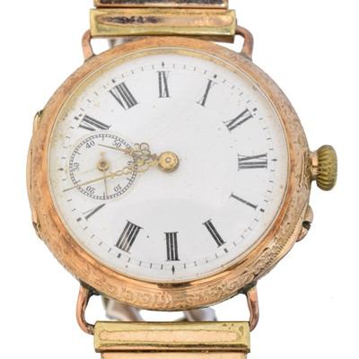 Lot 90 - A 14ct gold open face fob watch
